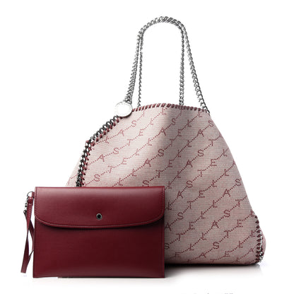 Stella McCartney Denim Alter Nappa Logo Falabella Reversible Tote Burgundy 1 of 10