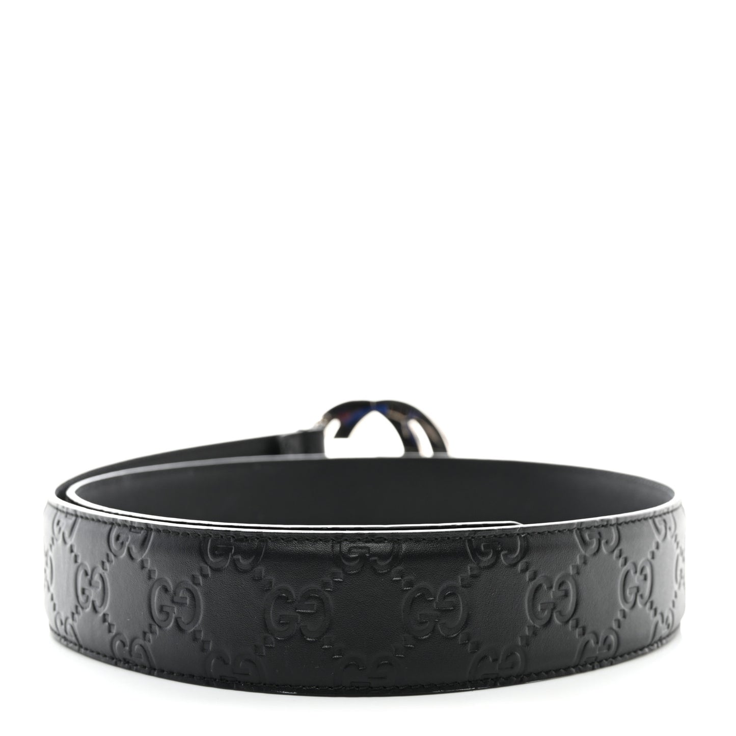 Guccissima Signature Interlocking G 40mm Belt 85 34 Black
