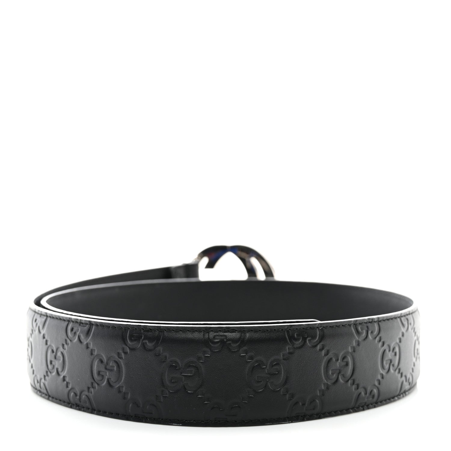 Gucci Guccissima Signature Interlocking G 40mm Belt 85 34 Black 2 of 6