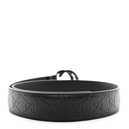 Gucci Guccissima Signature Interlocking G 40mm Belt 85 34 Black 2 of 6