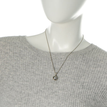 David Yurman Sterling Silver Pearl 11mm Cable Pendant Necklace 2 of 5