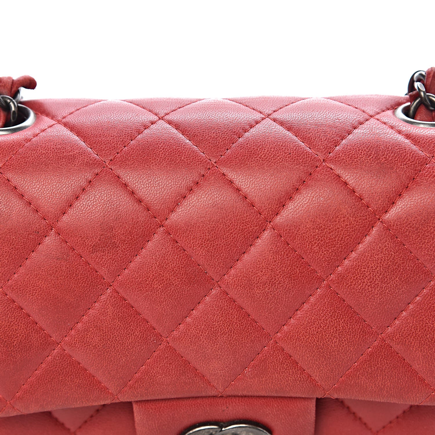 Chanel Lambskin Quilted Mini Square Flap Red 19 of 21