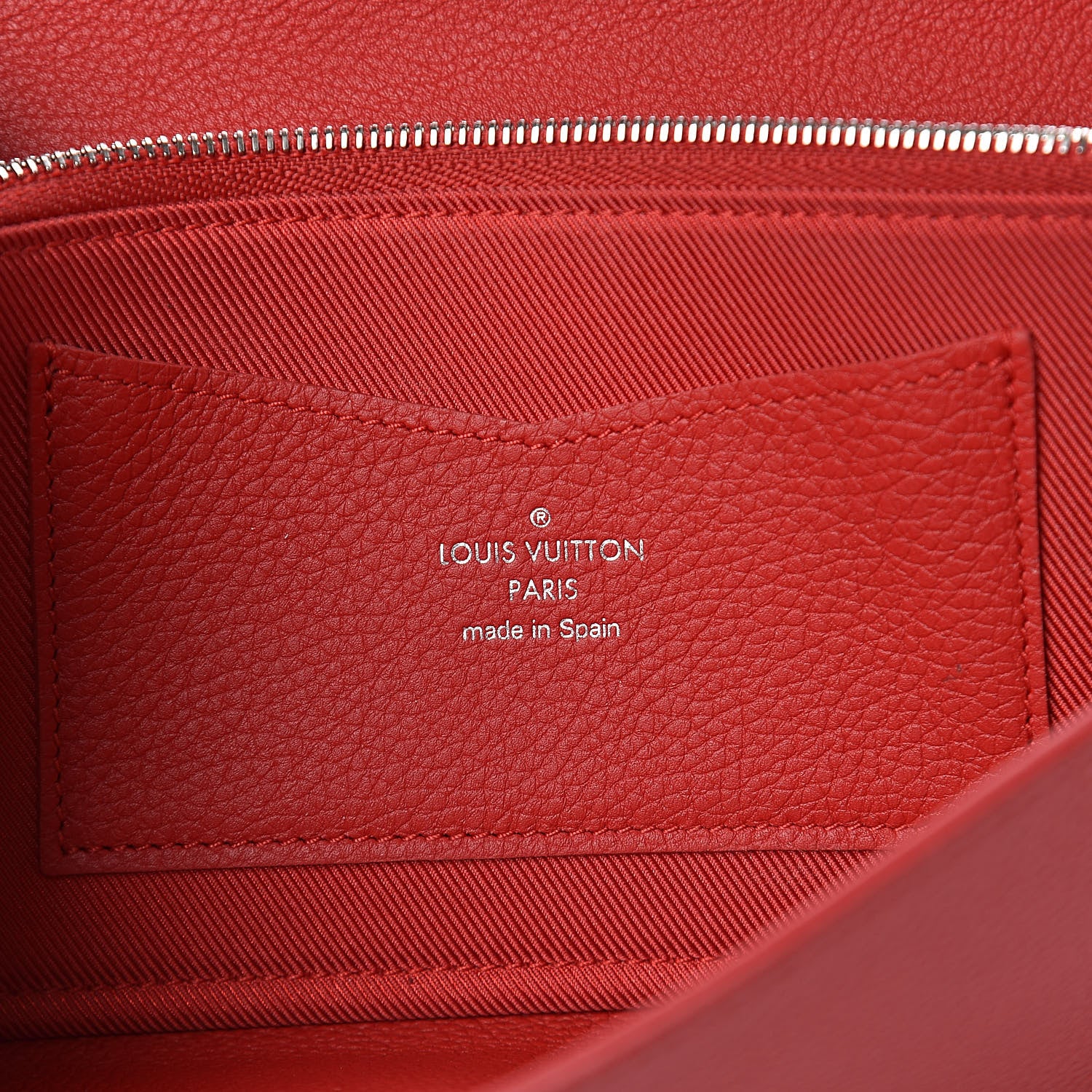 Louis Vuitton Calfskin Lockme II Wallet Rubis 6 of 10