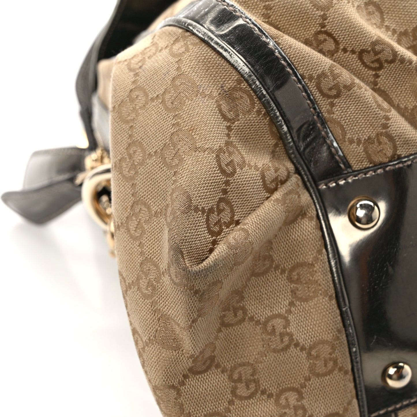 Monogram Pop Bamboo Large Top Handle Tote Pewter