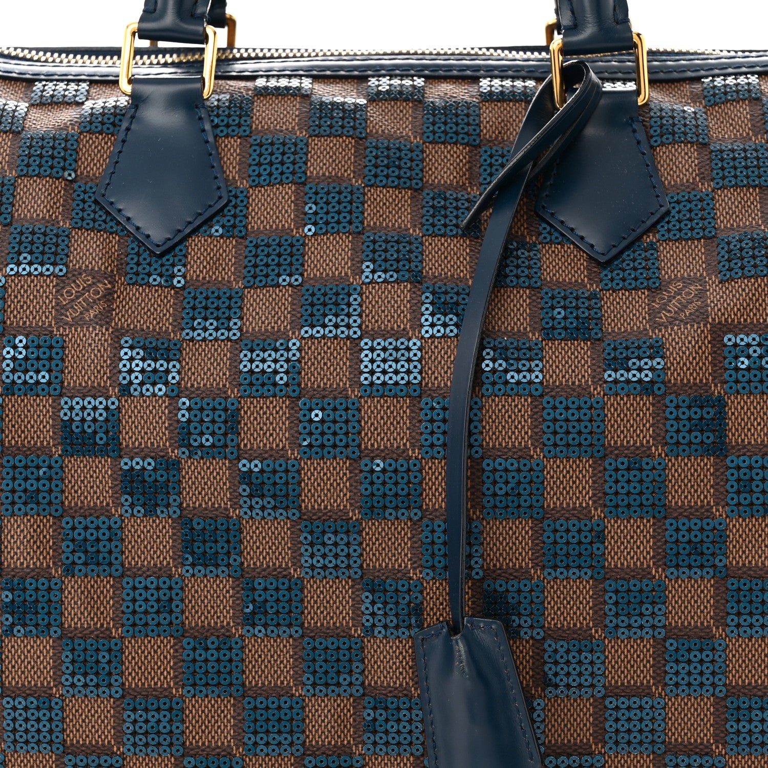 Louis Vuitton Damier Paillettes Speedy 30 Blue 8 of 13