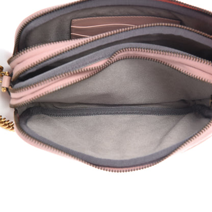 Gucci Calfskin Matelasse Mini GG Marmont Chain Crossbody Bag Perfect Pink 7 of 11