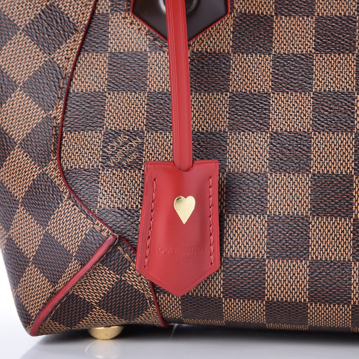 Damier Ebene Caissa Tote PM Cherry