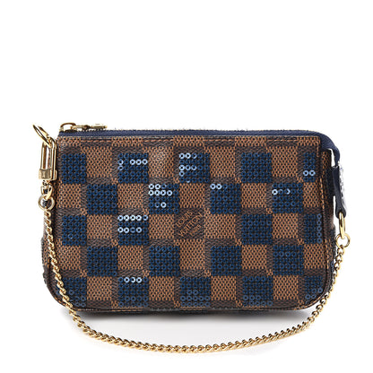 Louis Vuitton Damier Paillettes Mini Pochette Blue 1 of 9