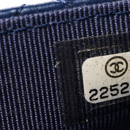 Chanel Lambskin Quilted Tri-Color Wallet On Chain WOC Dark Blue 8 of 11