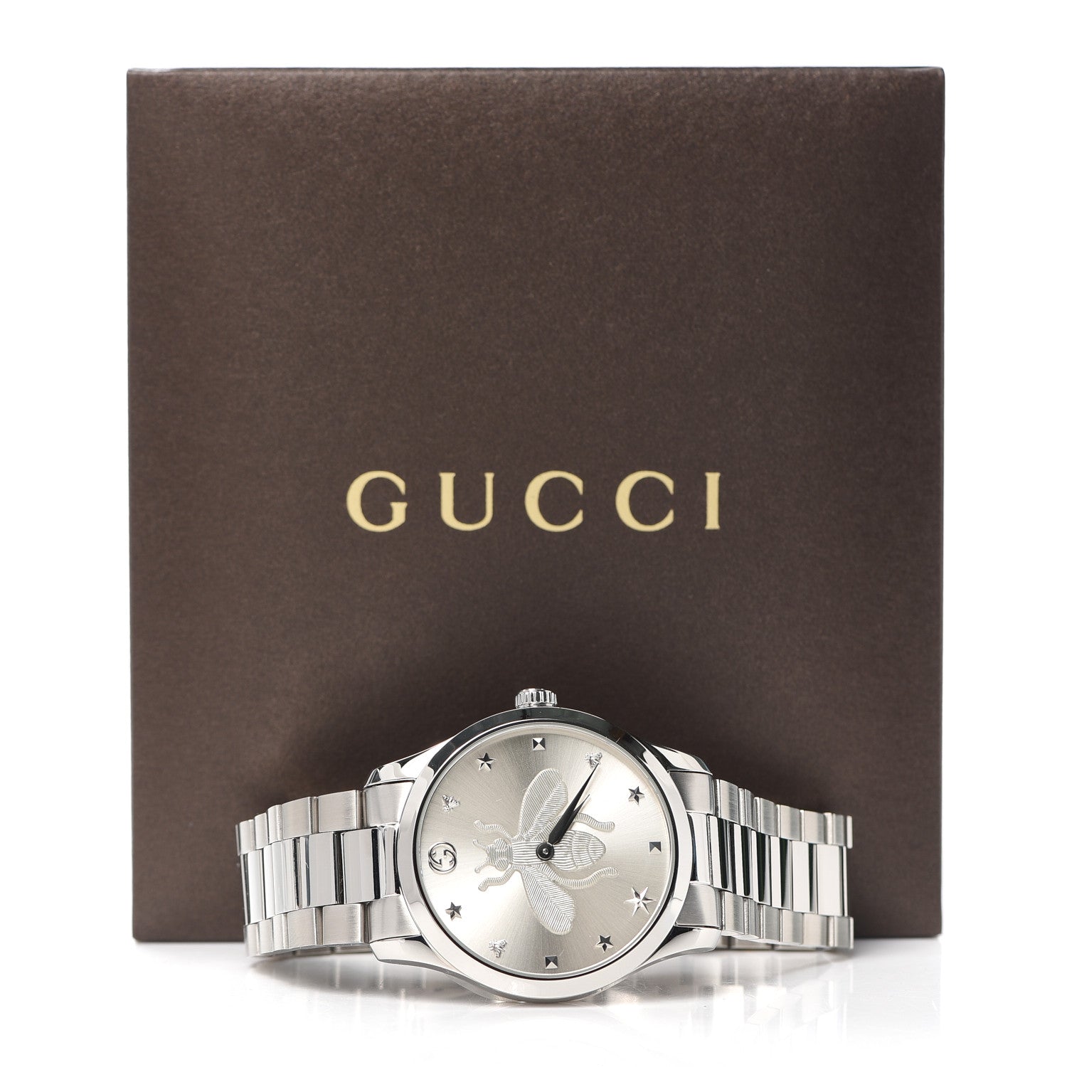 Gucci Stainless Steel 38mm G-Timeless Bee Quartz Watch 6 of 6