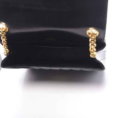 Saint Laurent Patent Matelasse Monogram Large Vicky Chain Bag Black 5 of 10