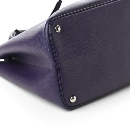 Prada Saffiano Cuir Medium Double Handle Tote Viola 6 of 10