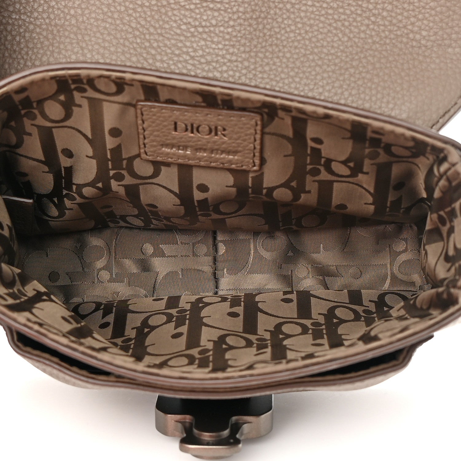 Christian Dior Grained Calfskin Mini Hit The Road Bag Brown 5 of 12
