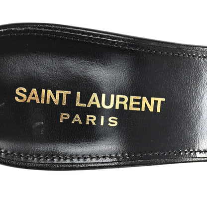 Saint Laurent Raffia Calfskin La 16 95 Mule Sandals 39 Cammello 7 of 10