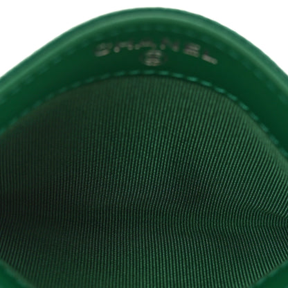 Chanel Caviar Quilted Card Holder Green 5 of 9