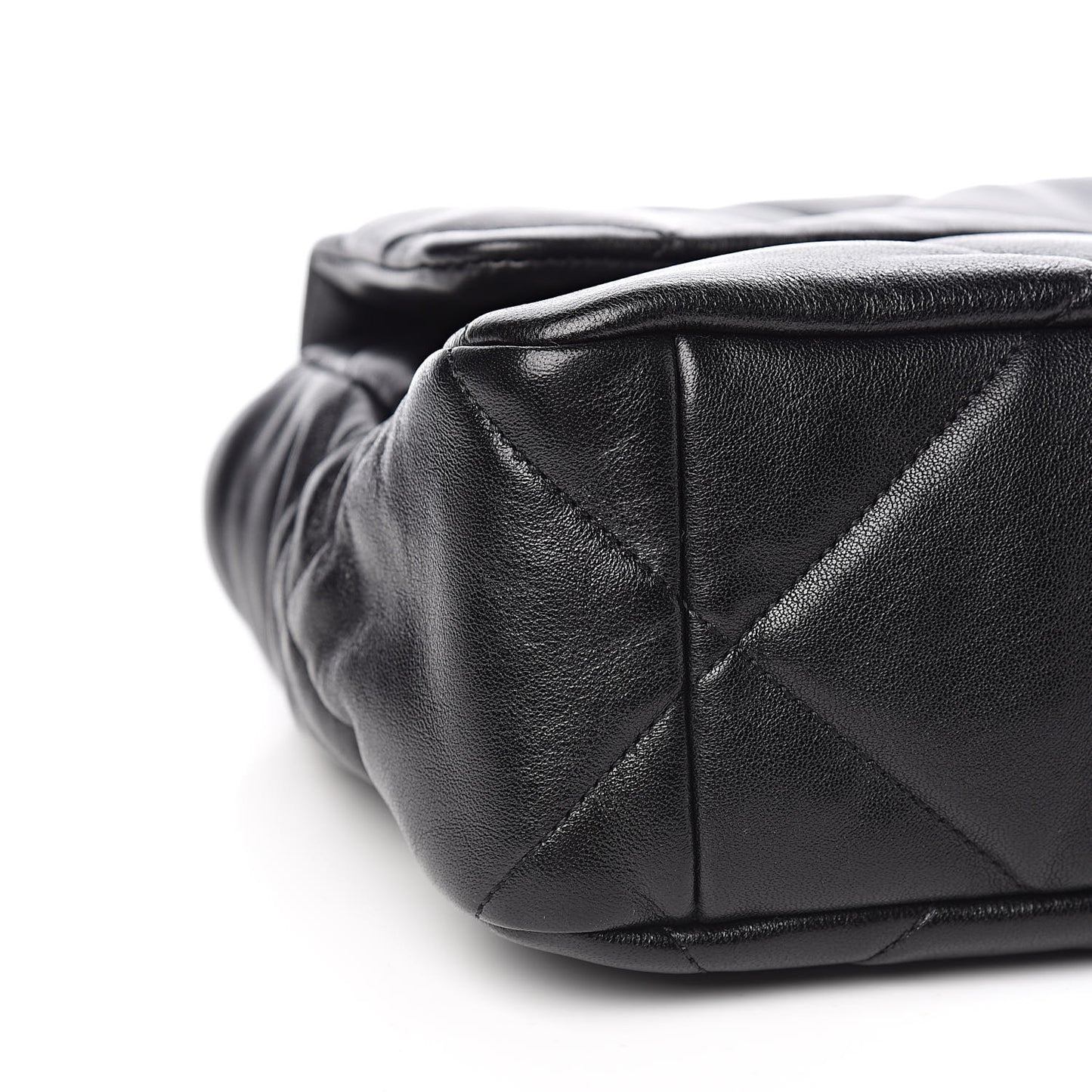 Lambskin Quilted Large 19 Flap Black