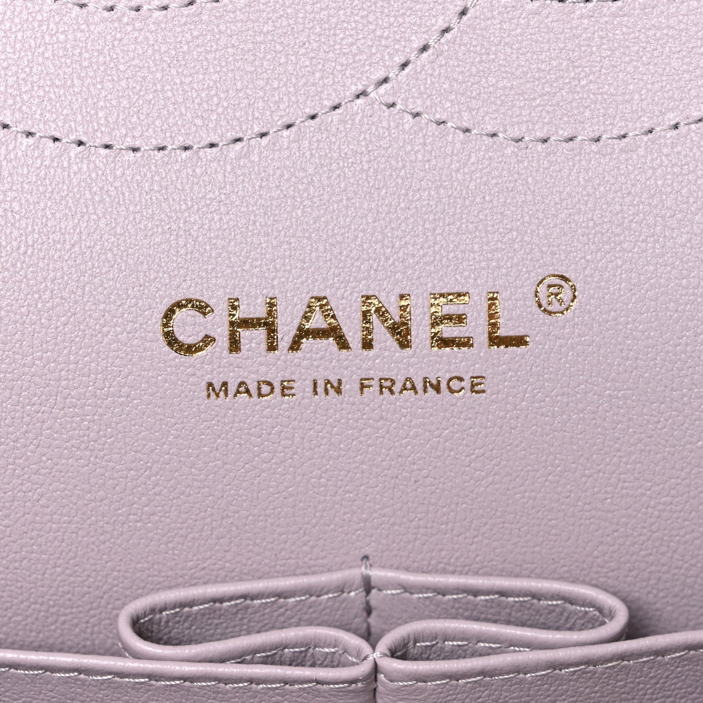 Caviar Quilted Jumbo Double Flap Light Purple