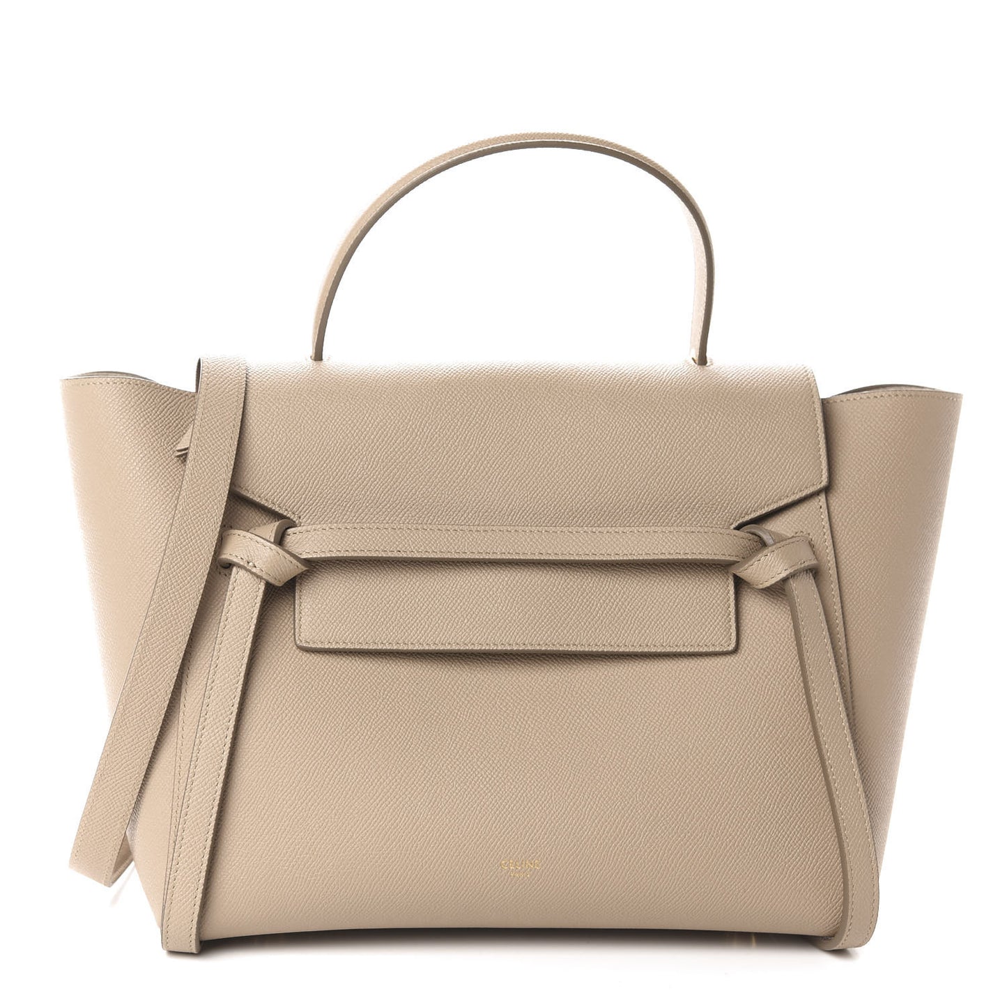 Grained Calfskin Mini Belt Bag Light Taupe