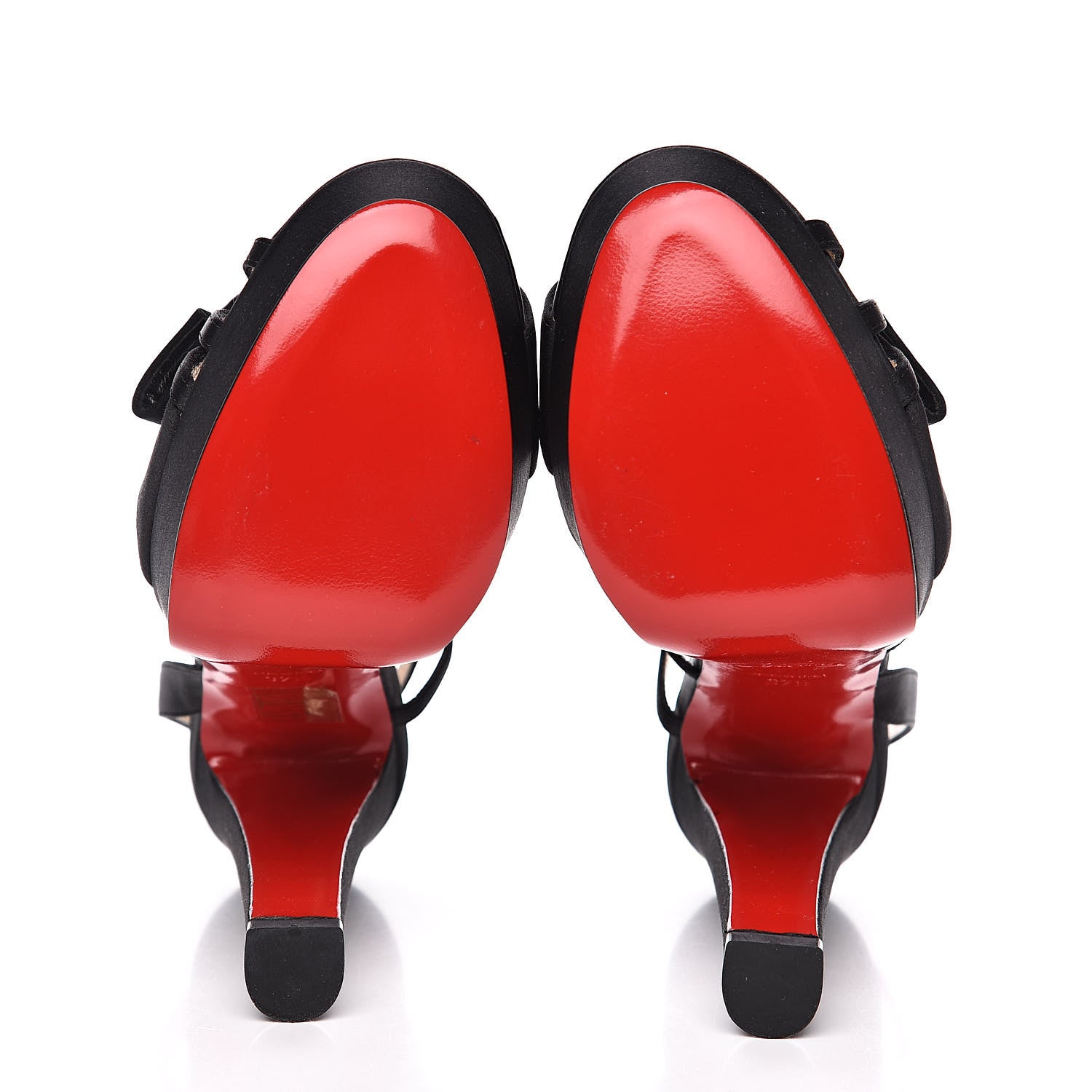 Christian Louboutin Satin Disconoeud Platform Sandals 37.5 Black 5 of 8