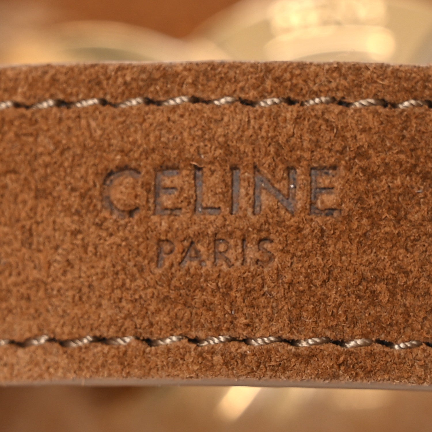 Celine Suede Calfskin Shearling Medium Strap Ava Triomphe Shoulder Bag Tobacco 6 of 14