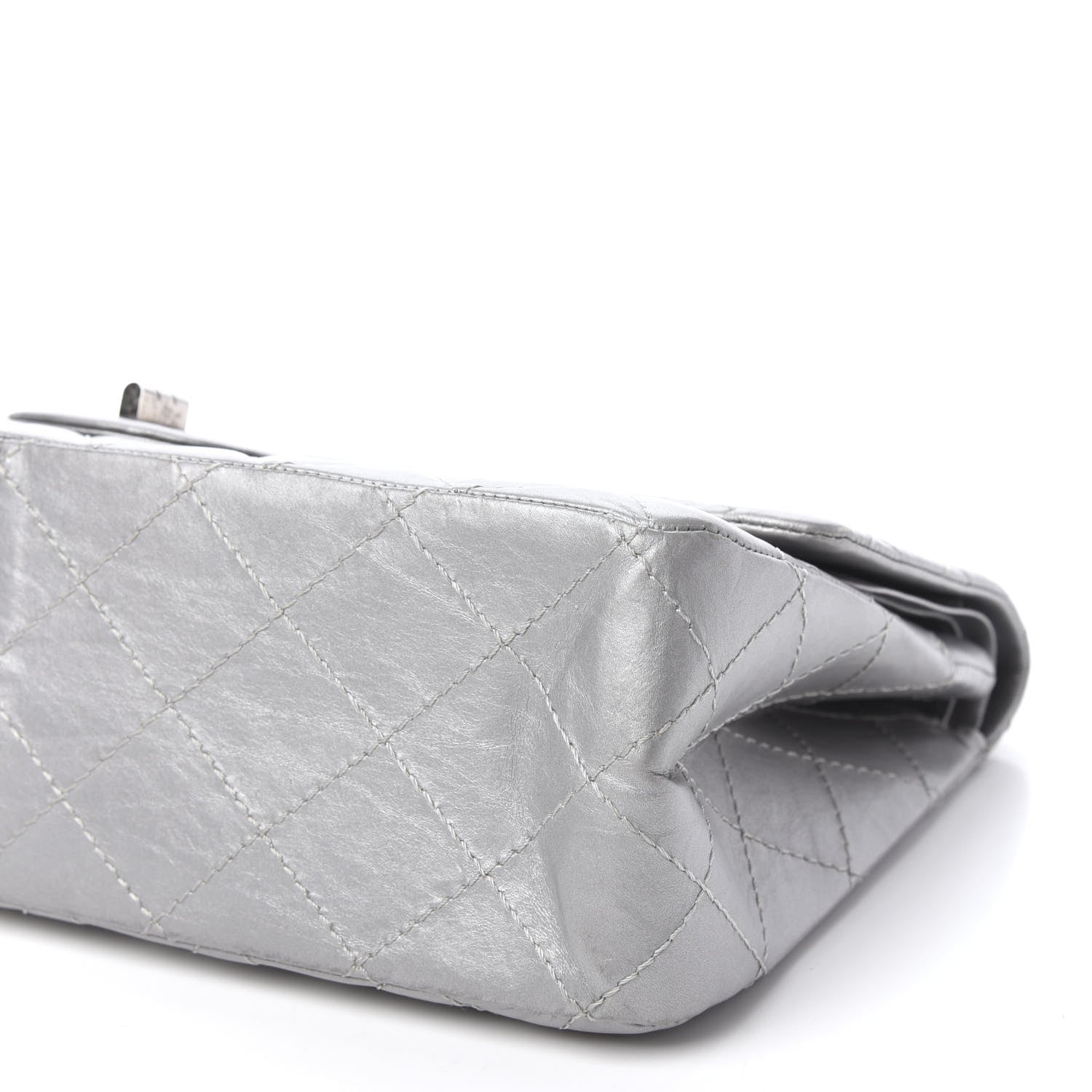 Chanel Metallic Aged Calfskin Quilted 2.55 Reissue 227 Flap Silver 7 of 10