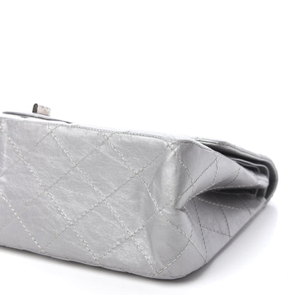 Chanel Metallic Aged Calfskin Quilted 2.55 Reissue 227 Flap Silver 7 of 10