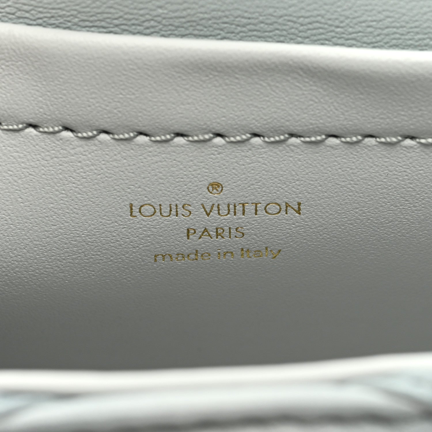 Louis Vuitton Lambskin Malletage Pico GO-14 Ecume Gray 6 of 8