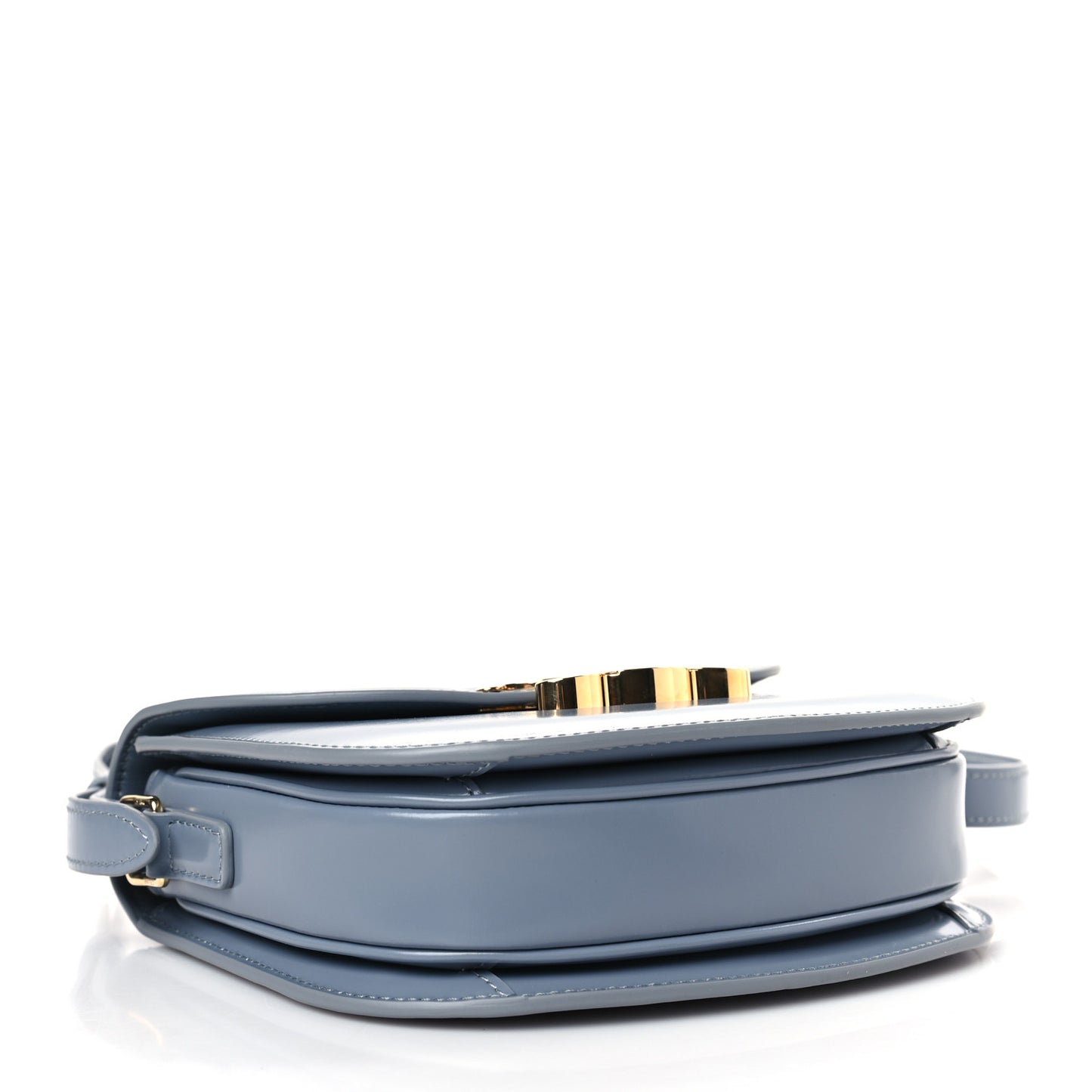 Shiny Calfskin Teen Besace Blue Grey