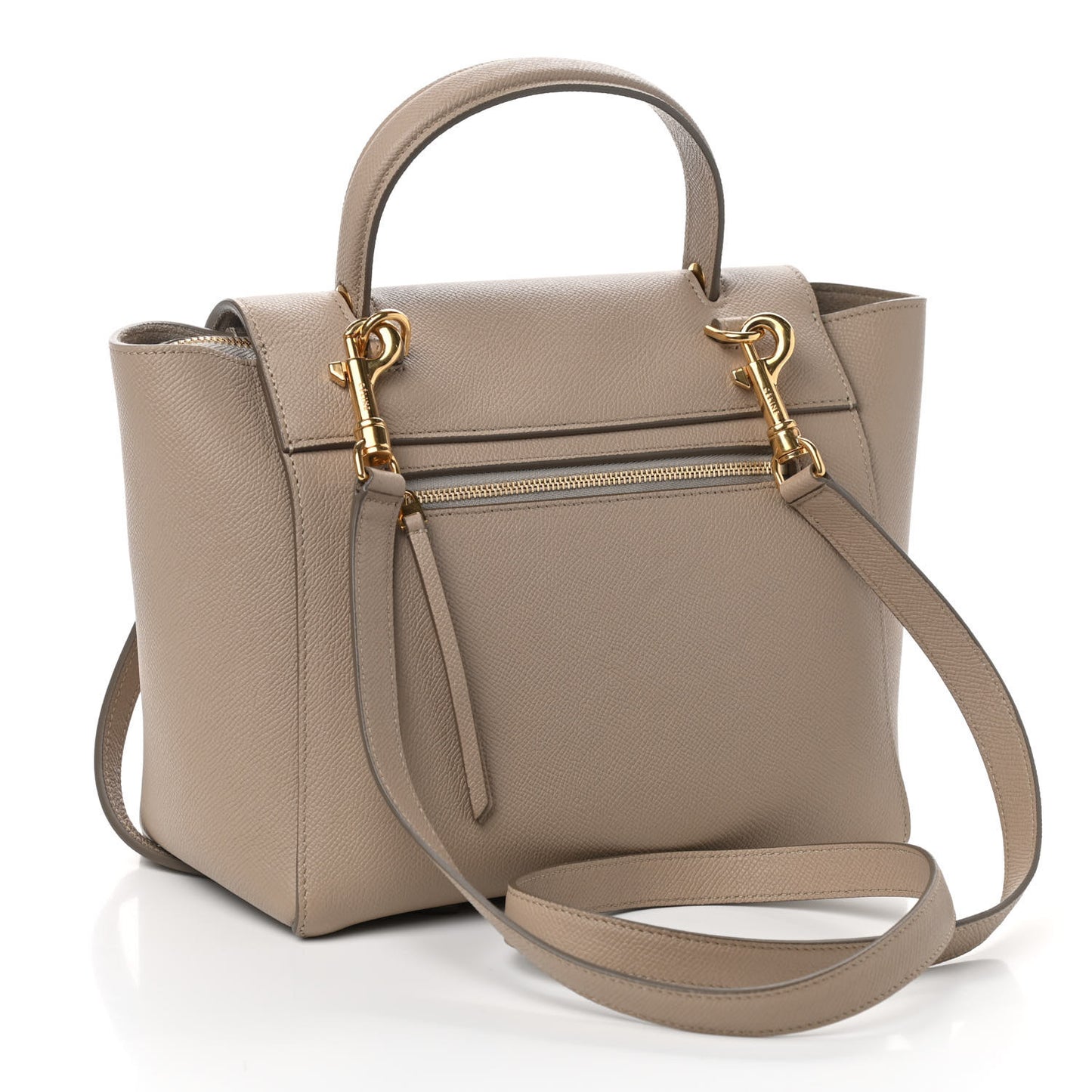 Grained Calfskin Micro Belt Bag Light Taupe
