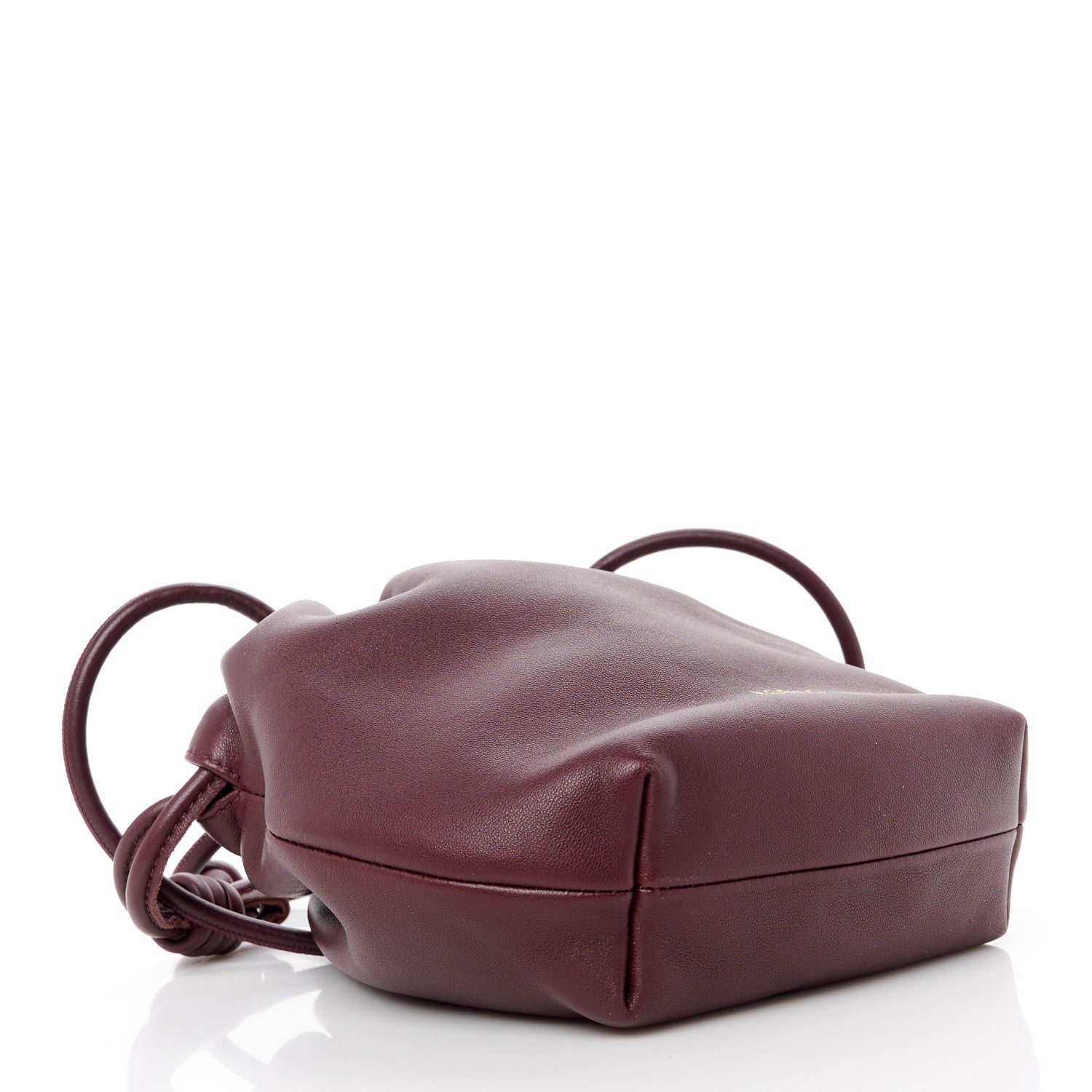Loewe Mellow Nappa Lambskin Mini Flamenco Knot Clutch With Chain Dark Burgundy 4 of 10