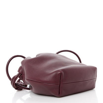 Loewe Mellow Nappa Lambskin Mini Flamenco Knot Clutch With Chain Dark Burgundy 4 of 10