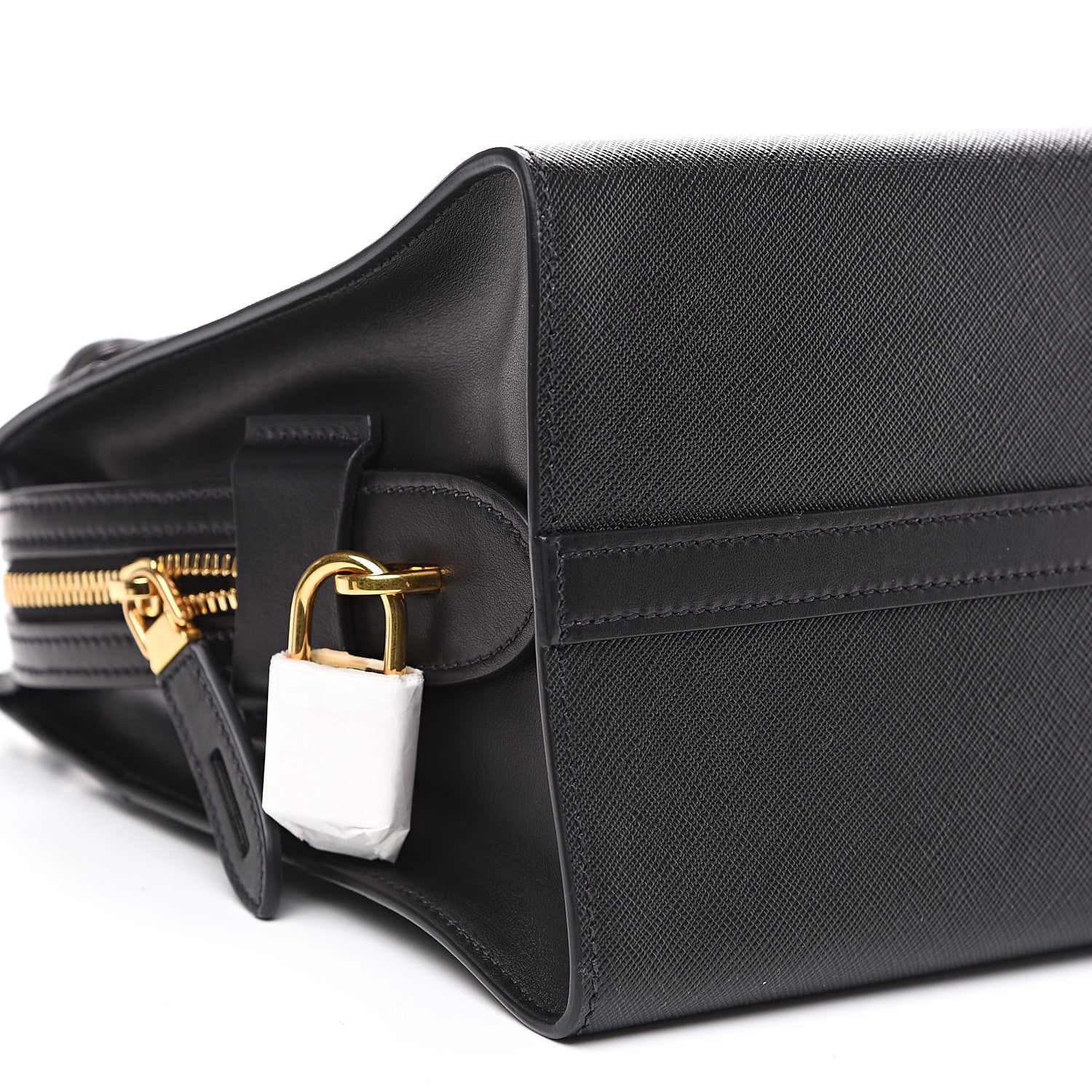 Prada Saffiano City Calfskin Medium Esplanade Tote Black 7 of 8
