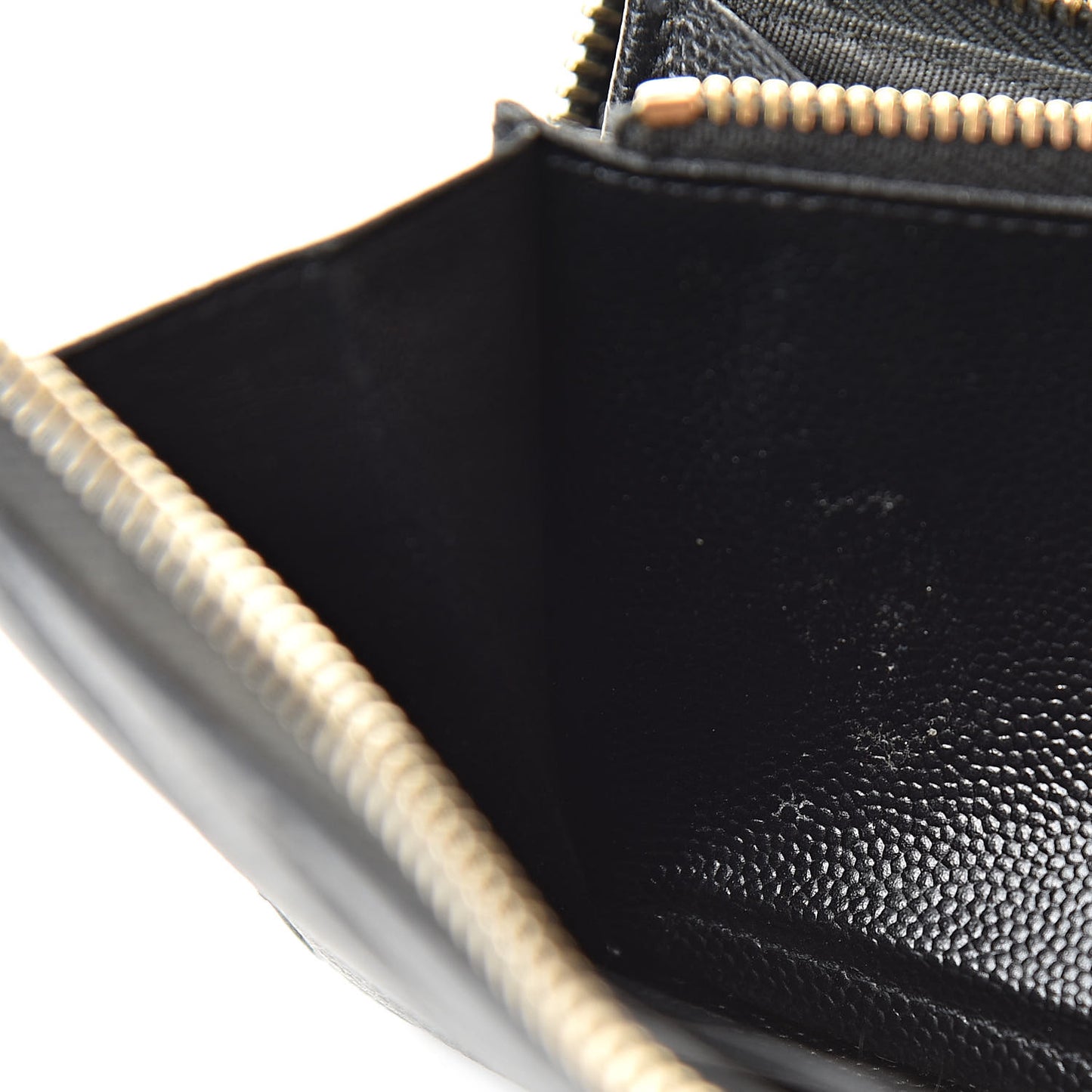 Grain De Poudre Matelasse Chevron Monogram Zip Around Wallet Grey