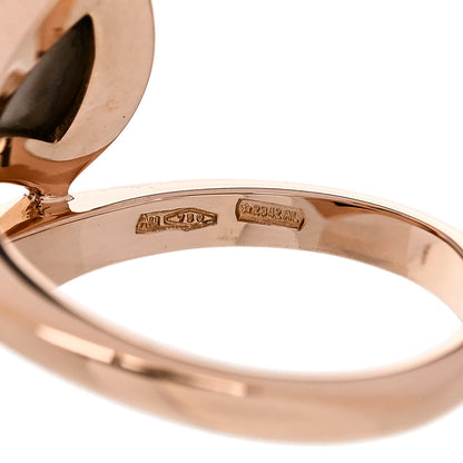 Bulgari 18K Rose Gold Black Onyx Mother of Pearl Divas' Dream Ring 50 5.25 4 of 5