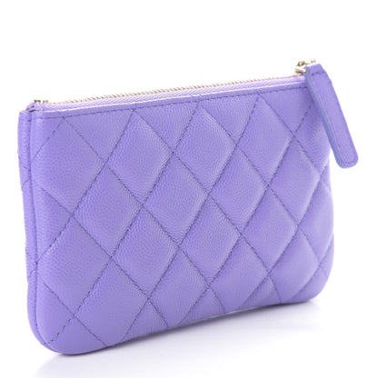 Chanel Caviar Quilted Small Cosmetic Case Purple 3 of 7