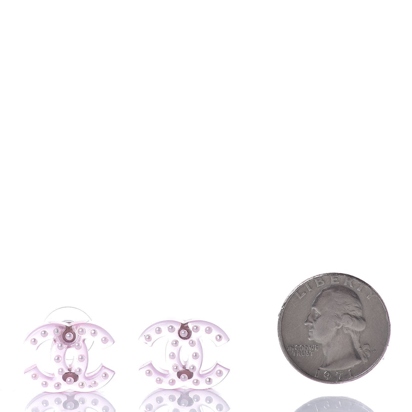 Acrylic CC Earrings Pink