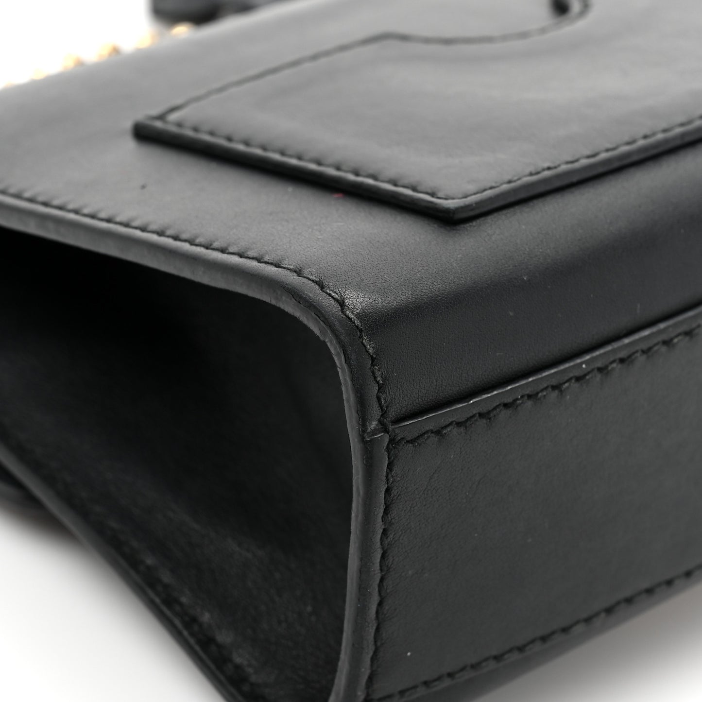Calfskin Small Padlock Shoulder Bag Black