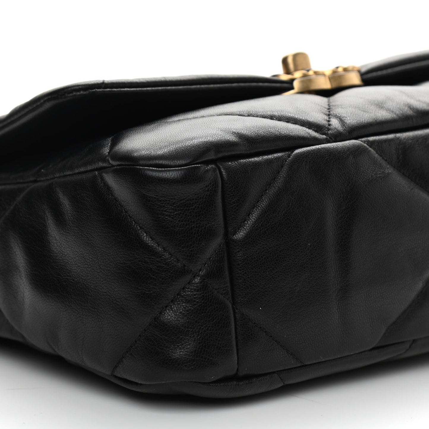 Goatskin Quilted Medium Chanel 19 Flap Black