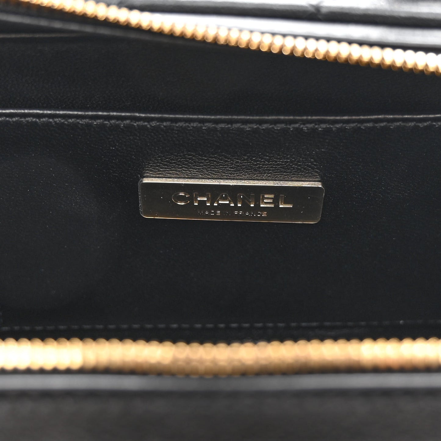 Calfskin Quilted Small Studded Square Vanity Case Black