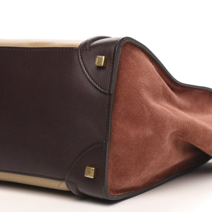 Celine Satin Calfskin Suede Mini Tri-Color Luggage Beige 9 of 18