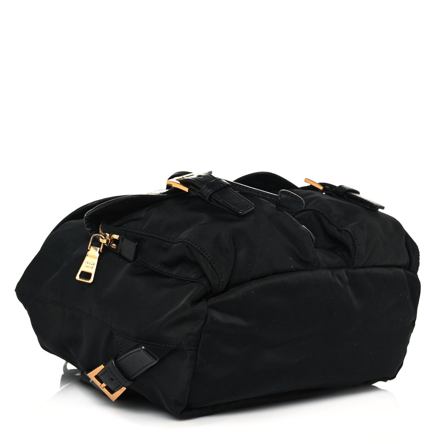 Nylon Vela Saffiano Backpack Black