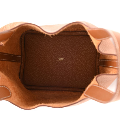 Hermes Taurillon Clemence Picotin Lock 18 PM Gold 5 of 9