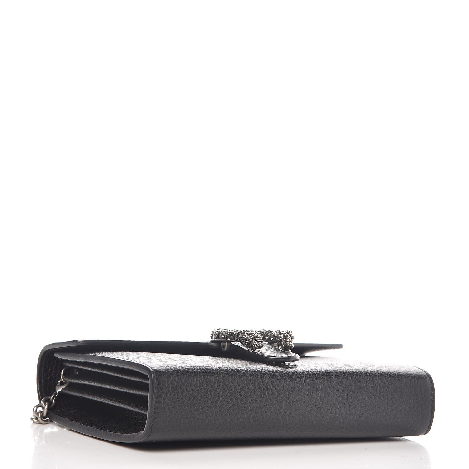 Gucci Calfskin Mini Dionysus Chain Wallet Black 4 of 9