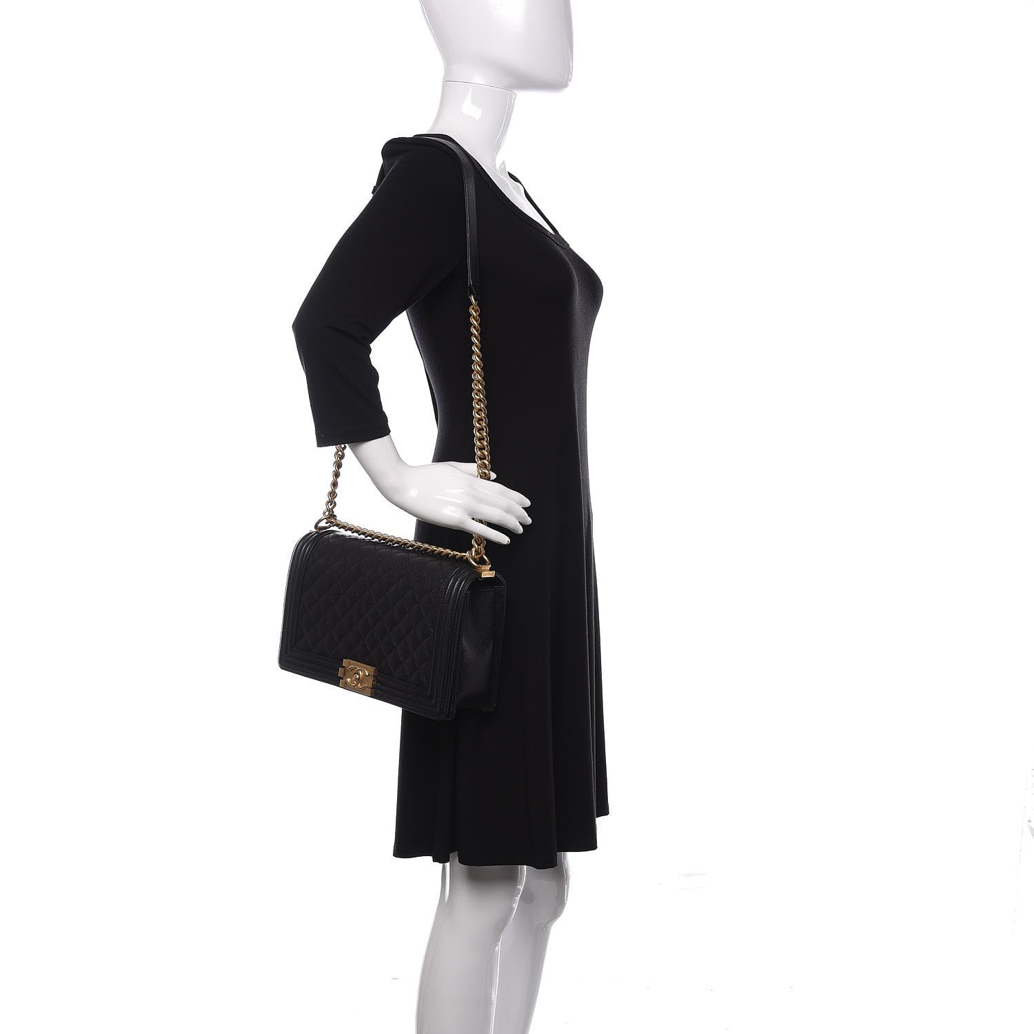 Chanel Caviar Quilted New Medium Boy Flap Black 2 of 11
