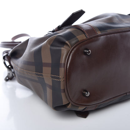 Burberry Smoked Check Small Northfield Tote Dark Tan 10 of 12