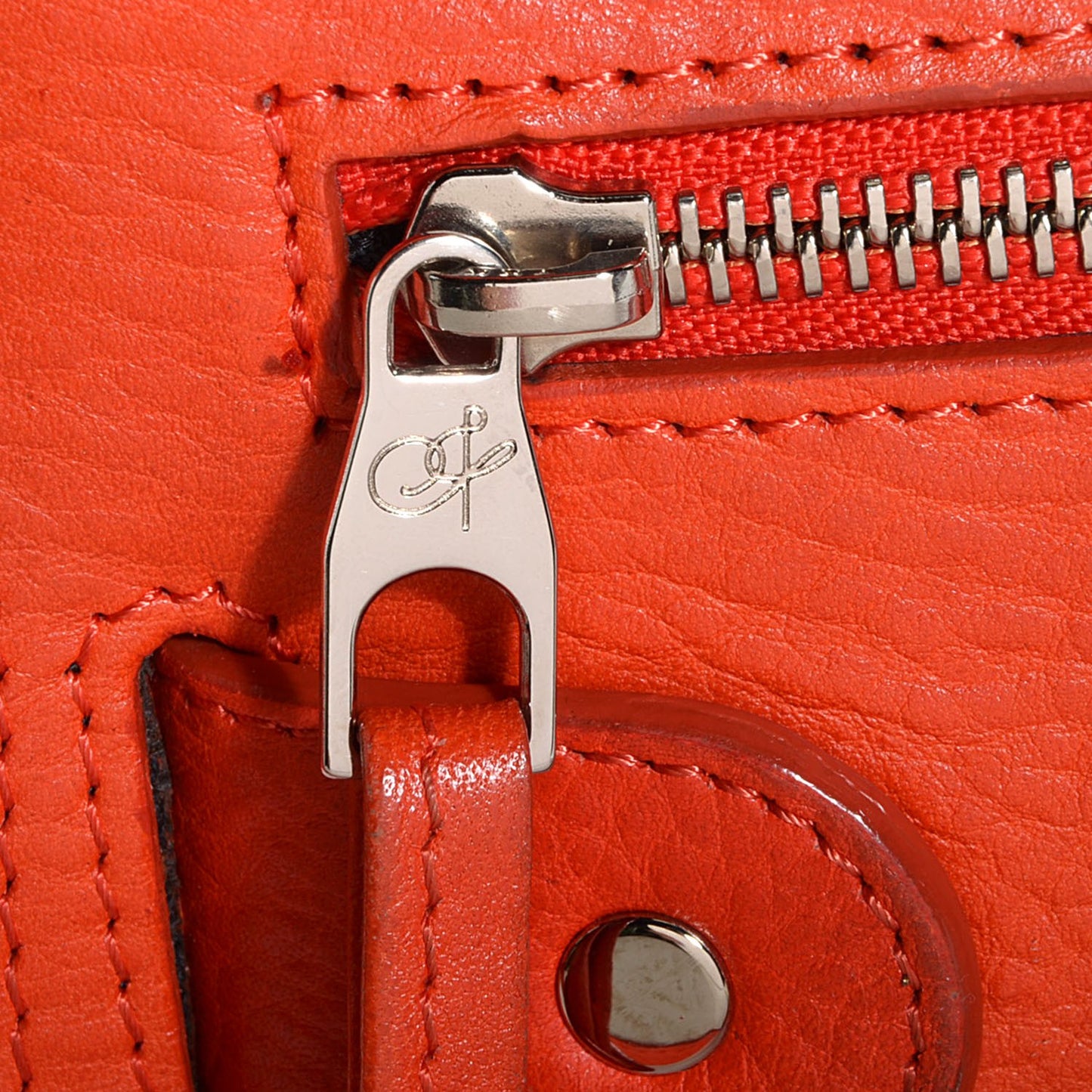 Calfskin Mini PS11 Classic Shoulder Bag Tangerine