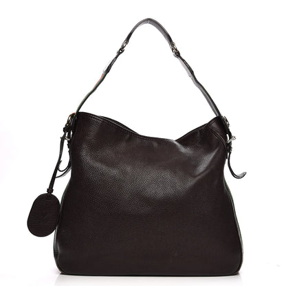Gucci Calfskin Web Heritage Shoulder Bag Dark Brown 1 of 16