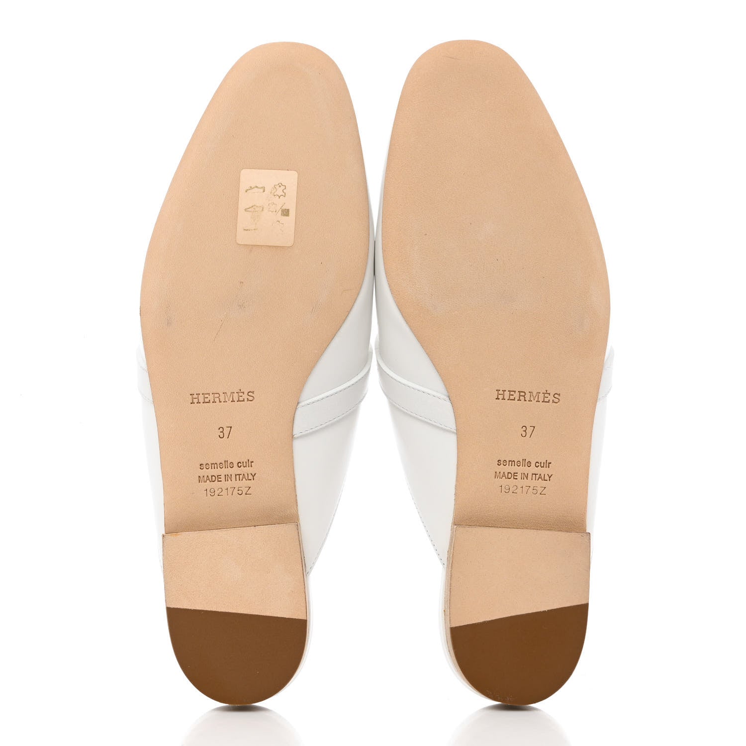 Hermes Calfskin Oz Mules 37 White 5 of 10