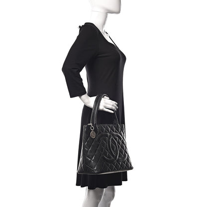 Chanel Caviar Quilted Medallion Tote Black 2 of 13