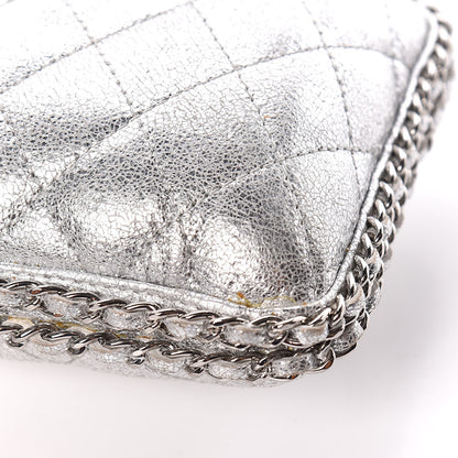 Chanel Metallic Lambskin Small Chain Around Clutch Silver 14 of 15